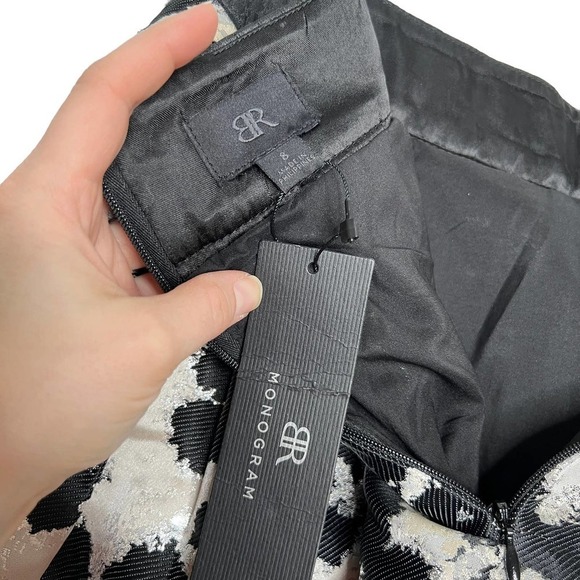 NWT Banana Republic Monogram Metallic Leopard Print Box Pleated Mini Skirt - Picture 5 of 15